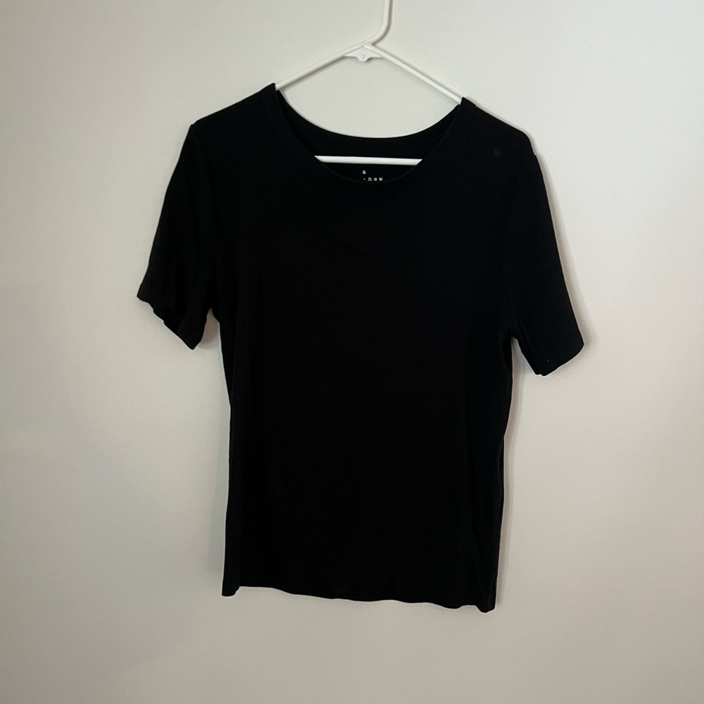 a new day Black Short Sleeve Tee